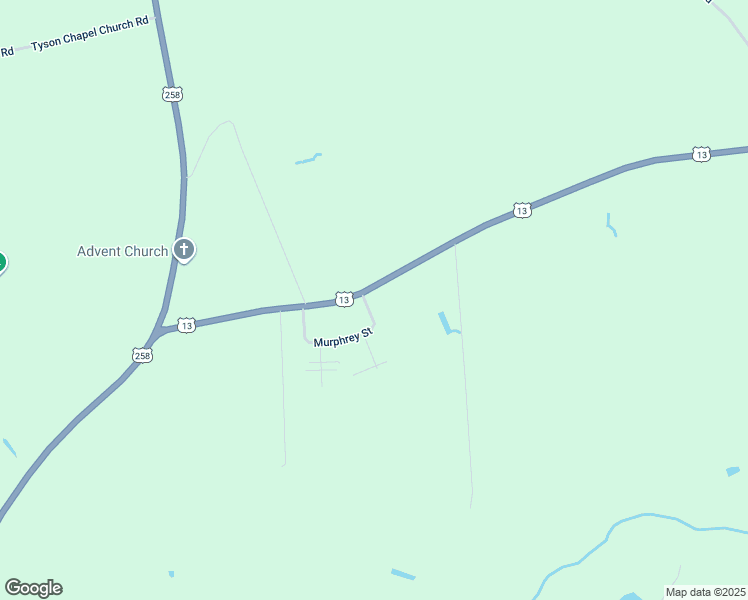map of restaurants, bars, coffee shops, grocery stores, and more near 330 Murphrey Street in Farmville