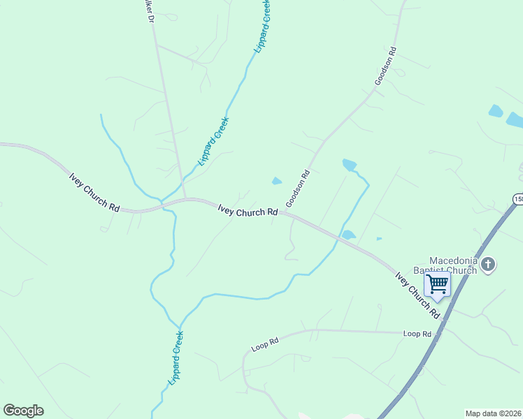 map of restaurants, bars, coffee shops, grocery stores, and more near 2294 Ivey Church Road in Maiden