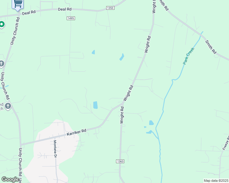 map of restaurants, bars, coffee shops, grocery stores, and more near 8697 Wright Road in Kannapolis