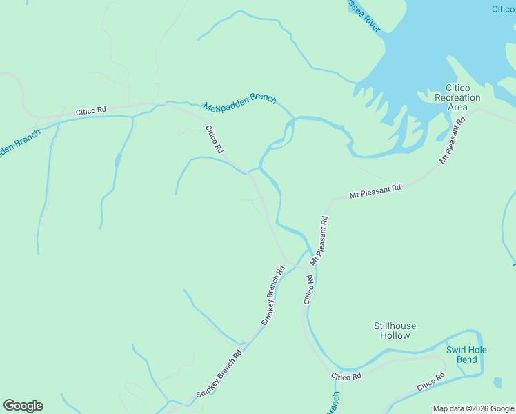 map of restaurants, bars, coffee shops, grocery stores, and more near 1720 Citico Road in Vonore