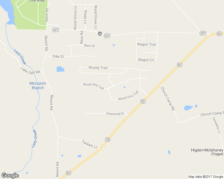 map of restaurants, bars, coffee shops, grocery stores, and more near 390 Wood Vine Trail in Higden