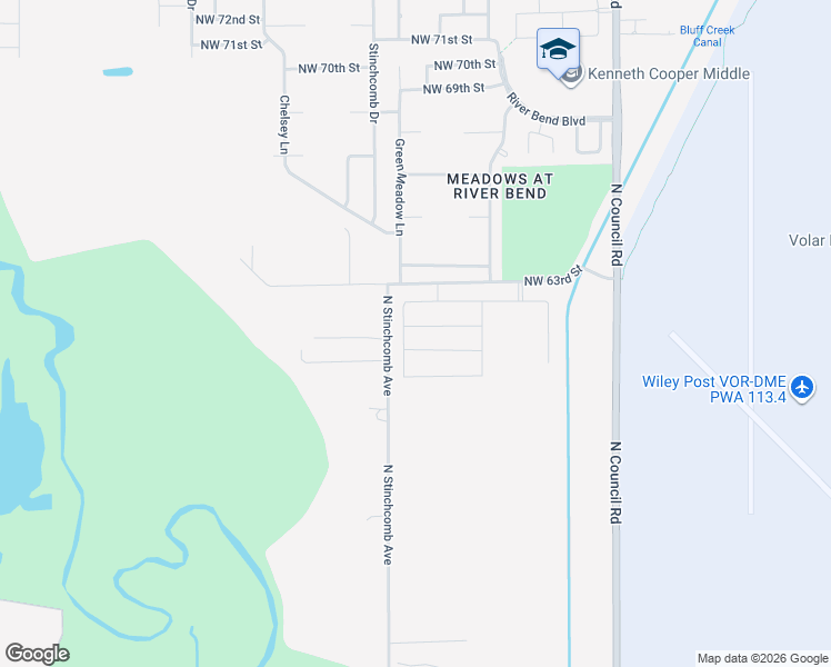 map of restaurants, bars, coffee shops, grocery stores, and more near 8408 Northwest 62nd Street in Oklahoma City