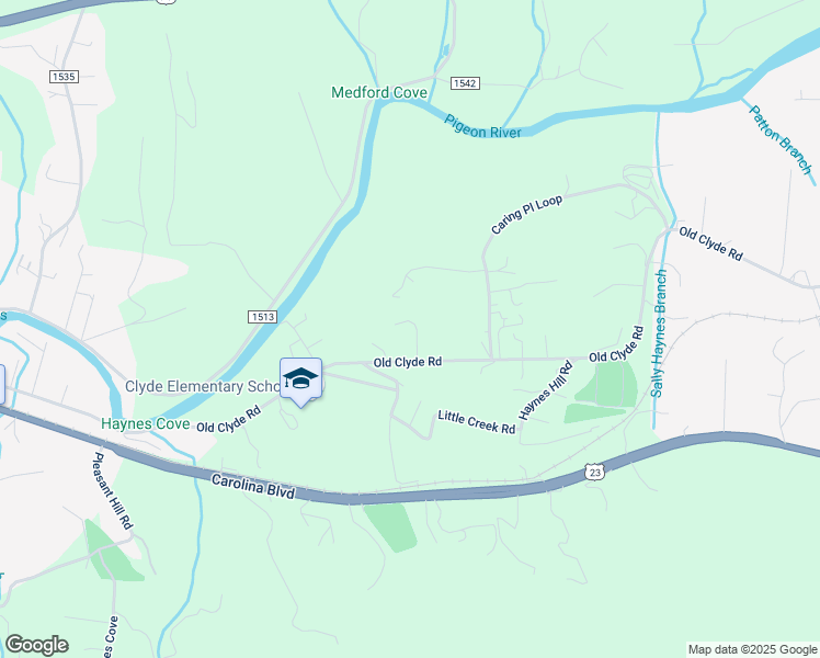 map of restaurants, bars, coffee shops, grocery stores, and more near 59 Dandelion Dr in Clyde