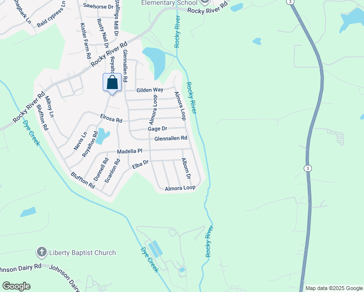map of restaurants, bars, coffee shops, grocery stores, and more near 263 Madelia Place in Mooresville