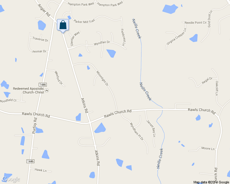 map of restaurants, bars, coffee shops, grocery stores, and more near 437 Moonlight Drive in Fuquay-Varina