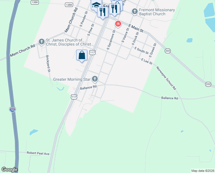 map of restaurants, bars, coffee shops, grocery stores, and more near 801-813 S Vance St in Fremont