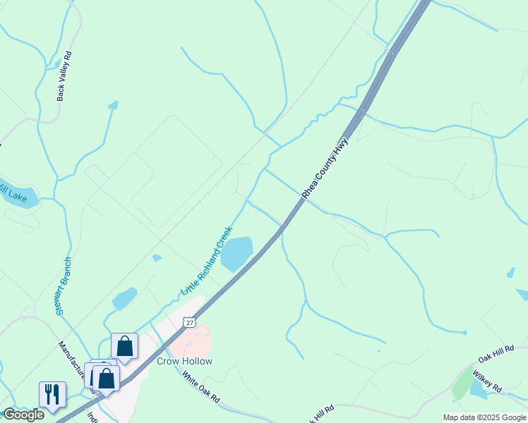 map of restaurants, bars, coffee shops, grocery stores, and more near 200 Hurst Lane in Dayton