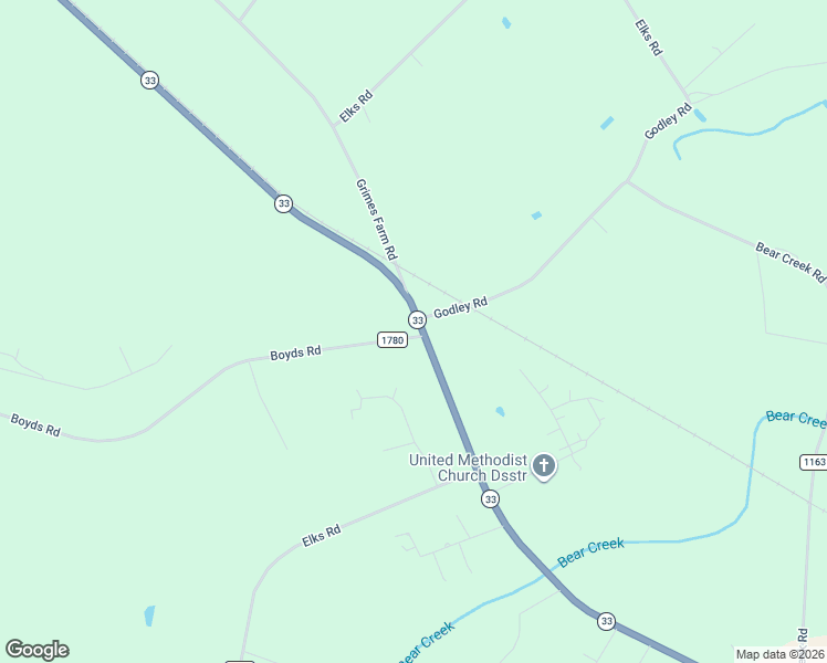 map of restaurants, bars, coffee shops, grocery stores, and more near 33 Godley Road in Chocowinity