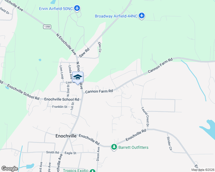 map of restaurants, bars, coffee shops, grocery stores, and more near 204 Biltmore Avenue in China Grove