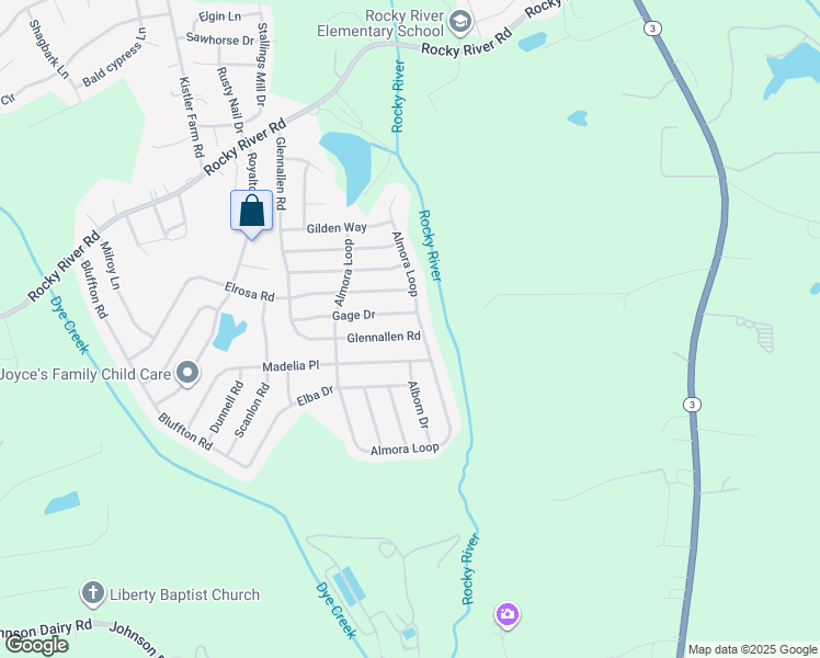 map of restaurants, bars, coffee shops, grocery stores, and more near 160 Gage Drive in Mooresville