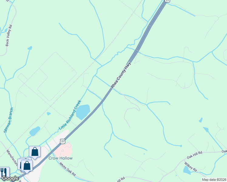 map of restaurants, bars, coffee shops, grocery stores, and more near 210 Meadow Green Lane in Dayton