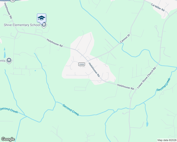 map of restaurants, bars, coffee shops, grocery stores, and more near 1270 Holshouser Road in Rockwell