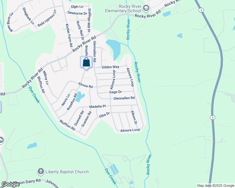 map of restaurants, bars, coffee shops, grocery stores, and more near 140 Gage Drive in Mooresville