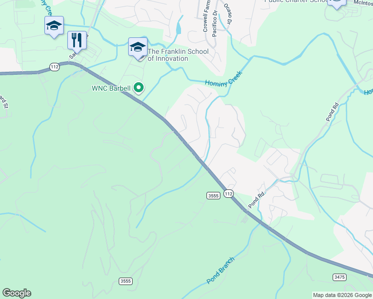 map of restaurants, bars, coffee shops, grocery stores, and more near 194 Sardis Road in Asheville