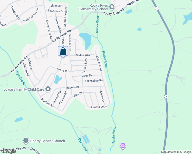 map of restaurants, bars, coffee shops, grocery stores, and more near 160 Gage Drive in Mooresville