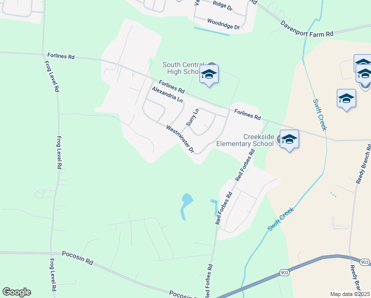 map of restaurants, bars, coffee shops, grocery stores, and more near 2559 Westminster Dr in Winterville