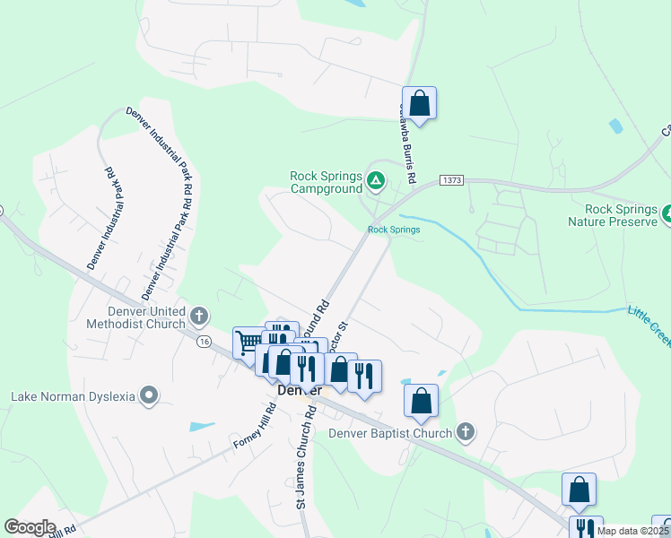 map of restaurants, bars, coffee shops, grocery stores, and more near 6719 Campground Road in Denver