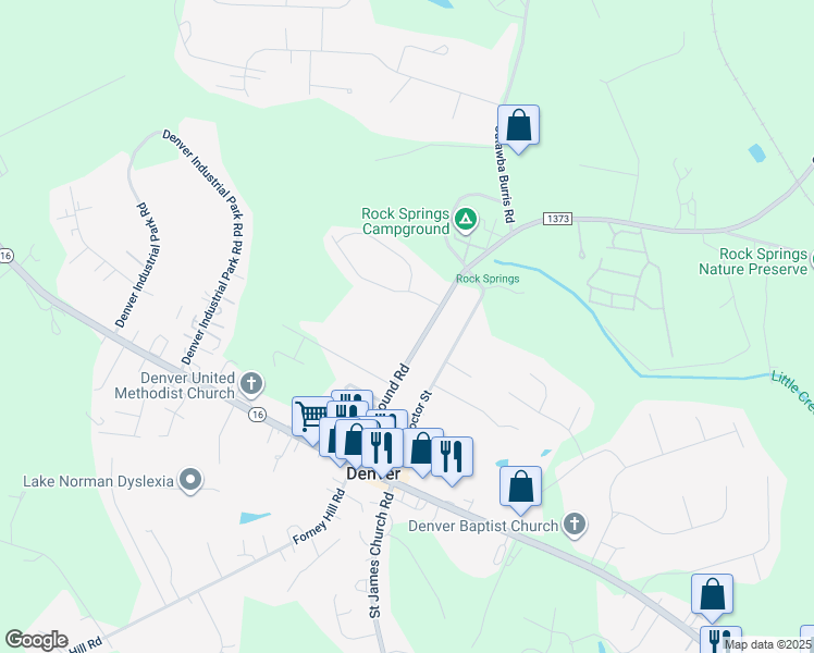 map of restaurants, bars, coffee shops, grocery stores, and more near 6719 Campground Road in Denver