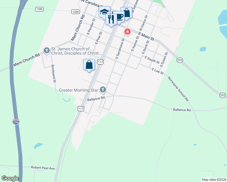map of restaurants, bars, coffee shops, grocery stores, and more near 611 South Vance Street in Fremont