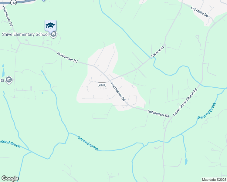 map of restaurants, bars, coffee shops, grocery stores, and more near 1270 Holshouser Road in Rockwell
