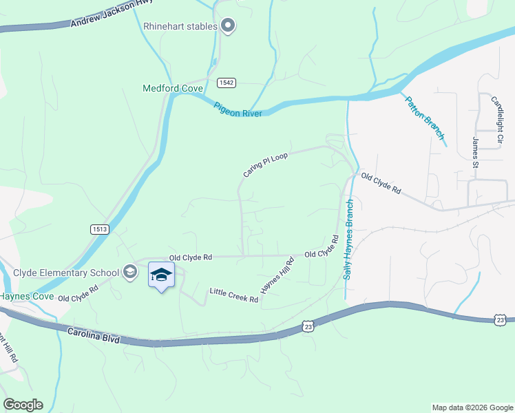 map of restaurants, bars, coffee shops, grocery stores, and more near 26 Henson Drive in Clyde