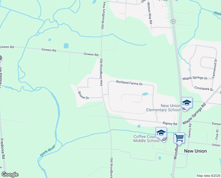 map of restaurants, bars, coffee shops, grocery stores, and more near 715 Richland Farms Drive in Manchester