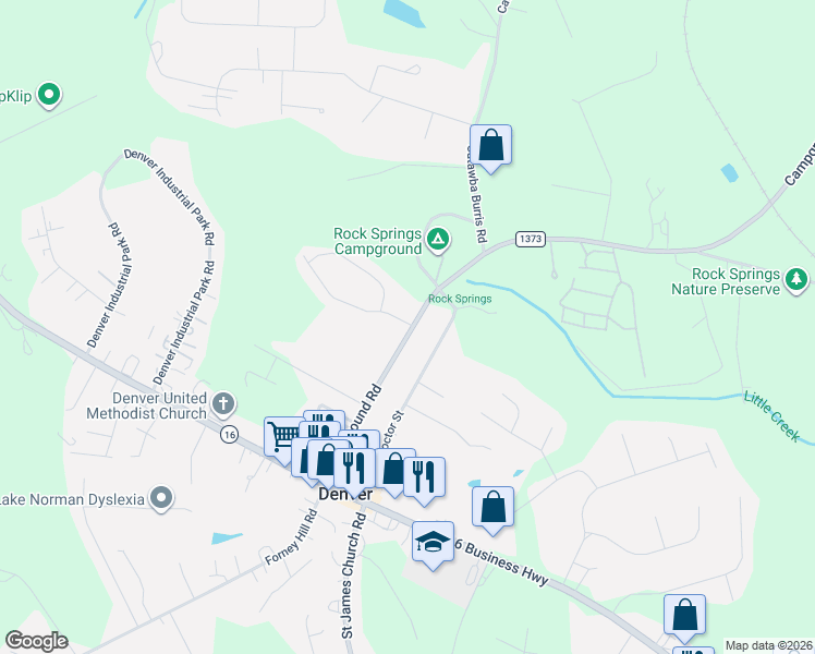 map of restaurants, bars, coffee shops, grocery stores, and more near 6749 Campground Road in Denver