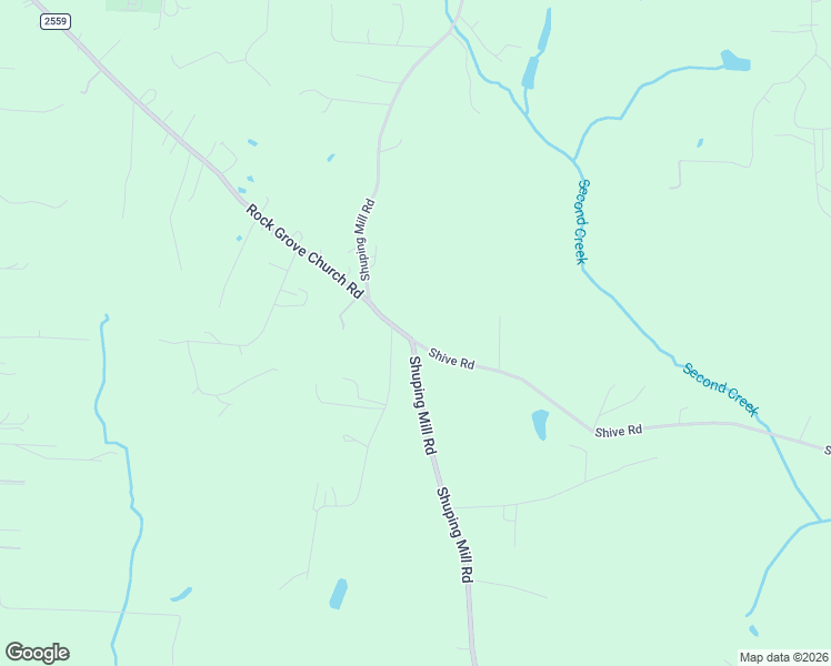 map of restaurants, bars, coffee shops, grocery stores, and more near 1145 Shuping Mill Road in Rockwell