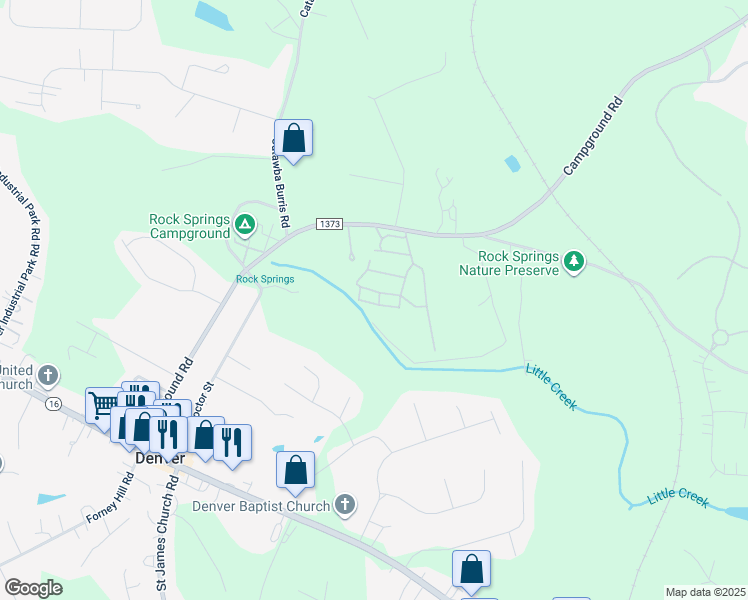 map of restaurants, bars, coffee shops, grocery stores, and more near 3707 Cactus Lane in Denver