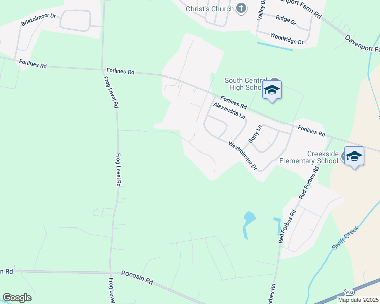 map of restaurants, bars, coffee shops, grocery stores, and more near 675 Gatewood Drive in Winterville