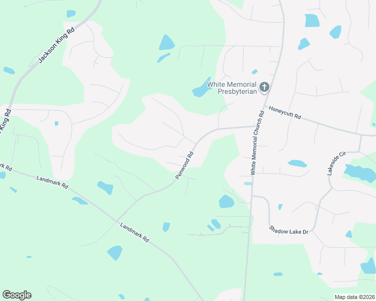 map of restaurants, bars, coffee shops, grocery stores, and more near 410 Penwood Road in Johnston County
