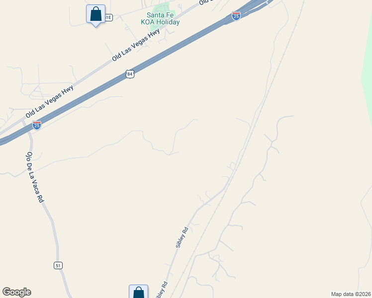 map of restaurants, bars, coffee shops, grocery stores, and more near 16 End of the Trail Road in Santa Fe