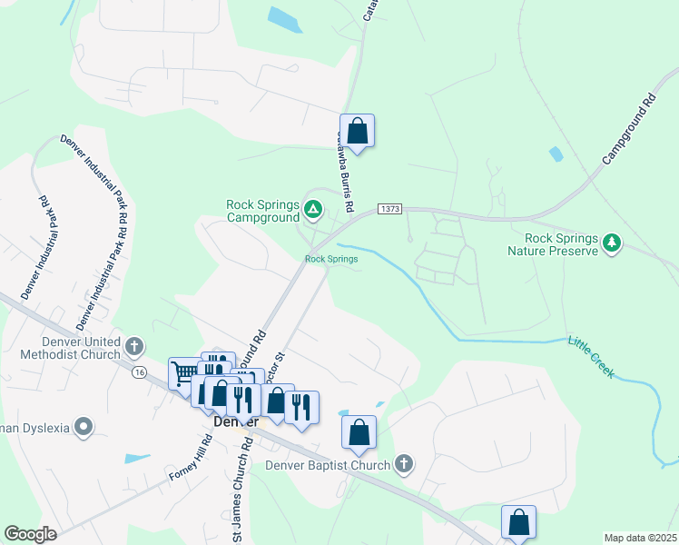 map of restaurants, bars, coffee shops, grocery stores, and more near 6420 Osprey Trail in Denver