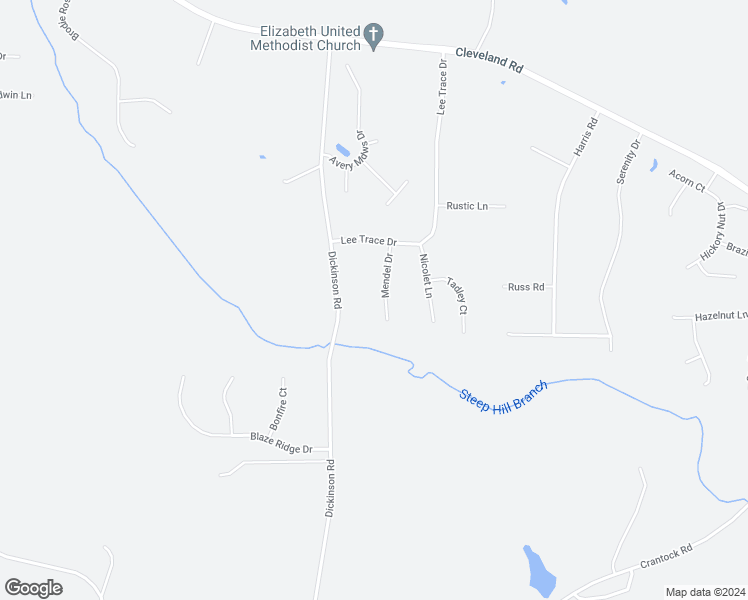 map of restaurants, bars, coffee shops, grocery stores, and more near 122 Mendel Drive in Smithfield