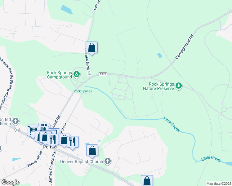 map of restaurants, bars, coffee shops, grocery stores, and more near 4125 Palmetto Lane in Denver