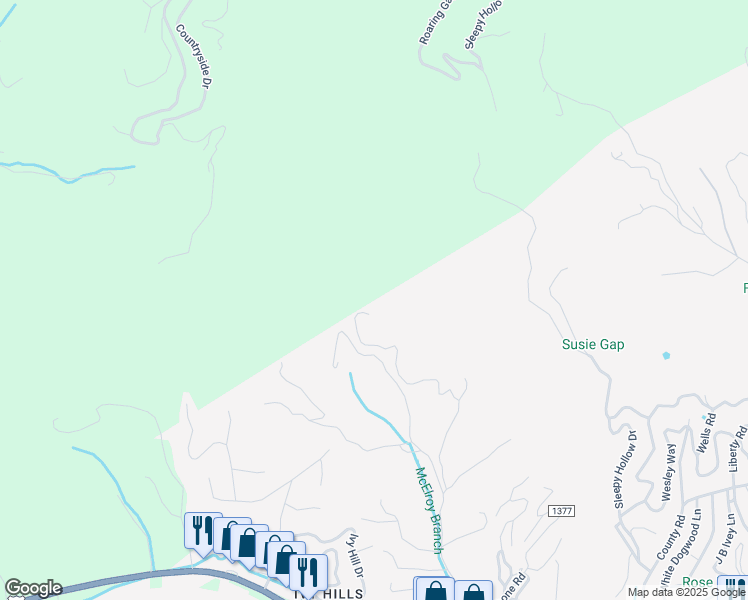 map of restaurants, bars, coffee shops, grocery stores, and more near 480 Queen Cove Road in Waynesville