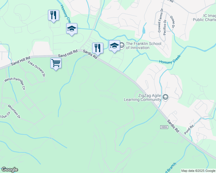 map of restaurants, bars, coffee shops, grocery stores, and more near 39 Greymont Lane in Asheville