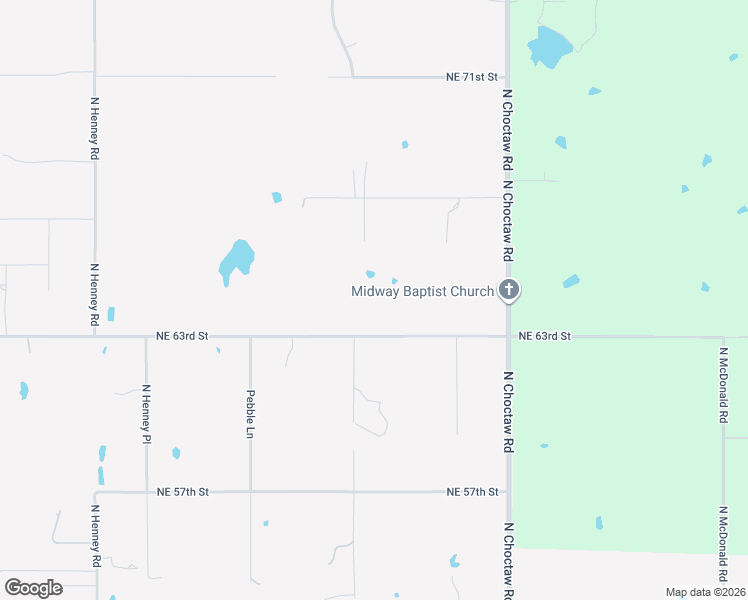 map of restaurants, bars, coffee shops, grocery stores, and more near 14645 Northeast 63rd Street in Choctaw