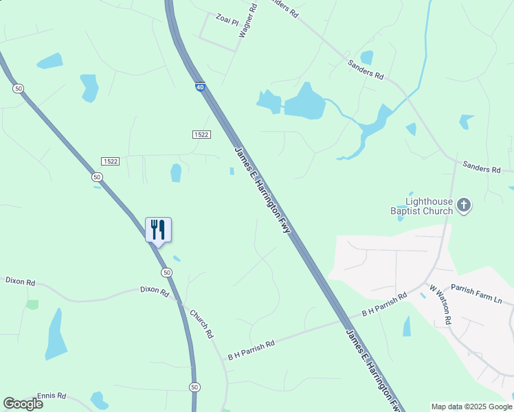 map of restaurants, bars, coffee shops, grocery stores, and more near 177 Peach Orchard Drive in Benson
