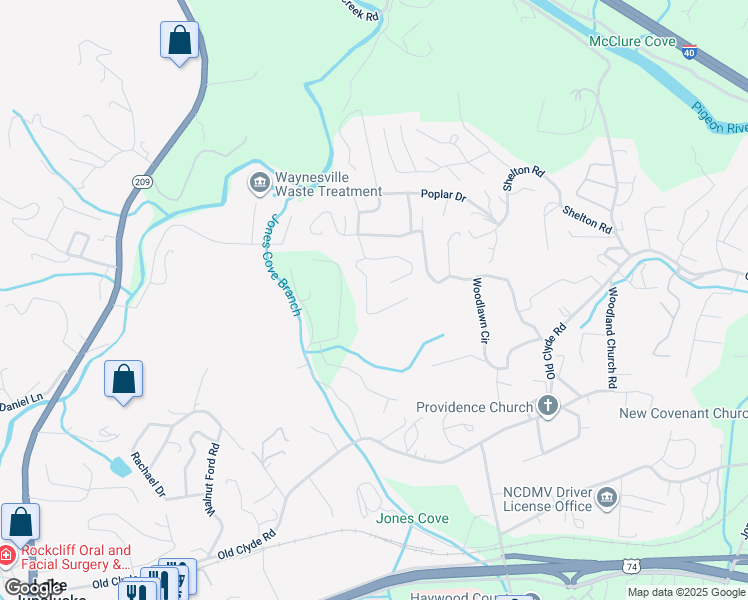 map of restaurants, bars, coffee shops, grocery stores, and more near 177 Acorn Lane in Clyde