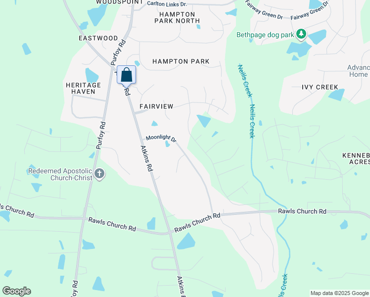 map of restaurants, bars, coffee shops, grocery stores, and more near 235 Moonlight Drive in Fuquay-Varina