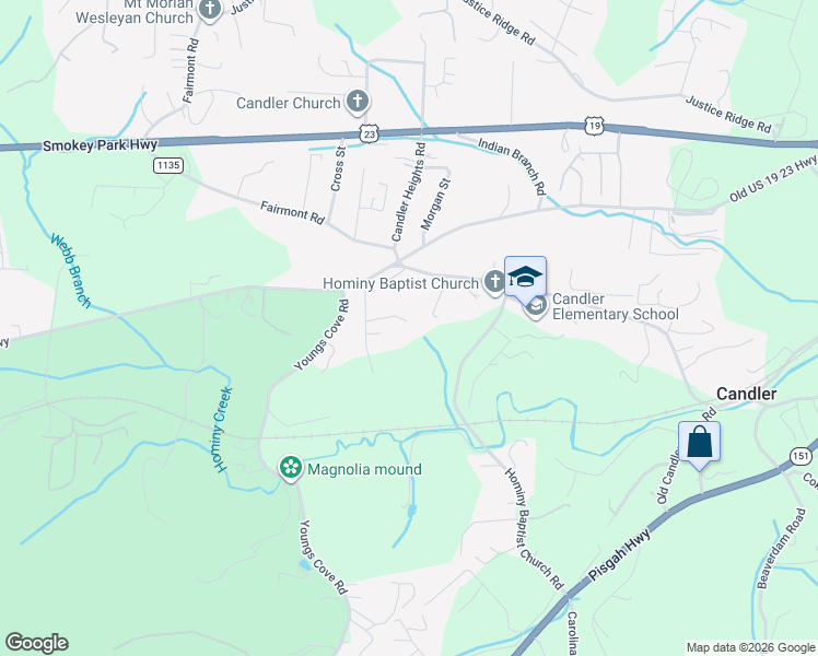 map of restaurants, bars, coffee shops, grocery stores, and more near 22 Nicola Drive in Candler