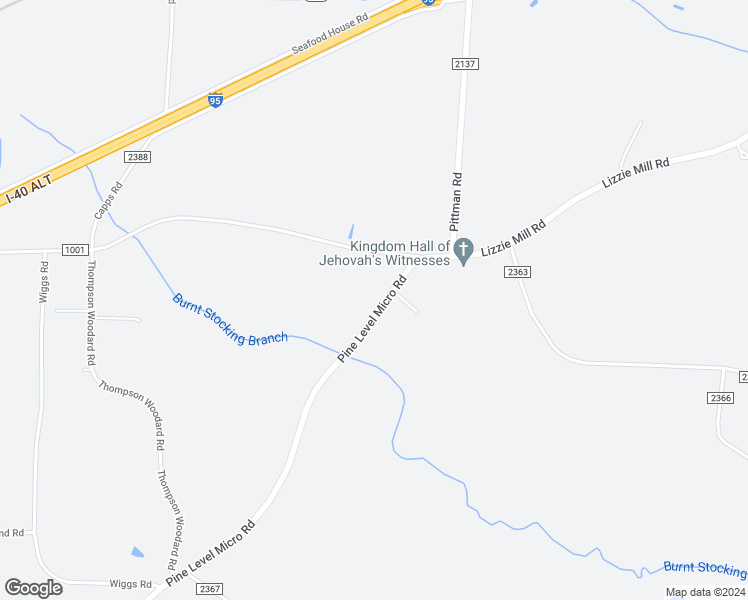 map of restaurants, bars, coffee shops, grocery stores, and more near 1905 Pine Level Micro Road in Selma