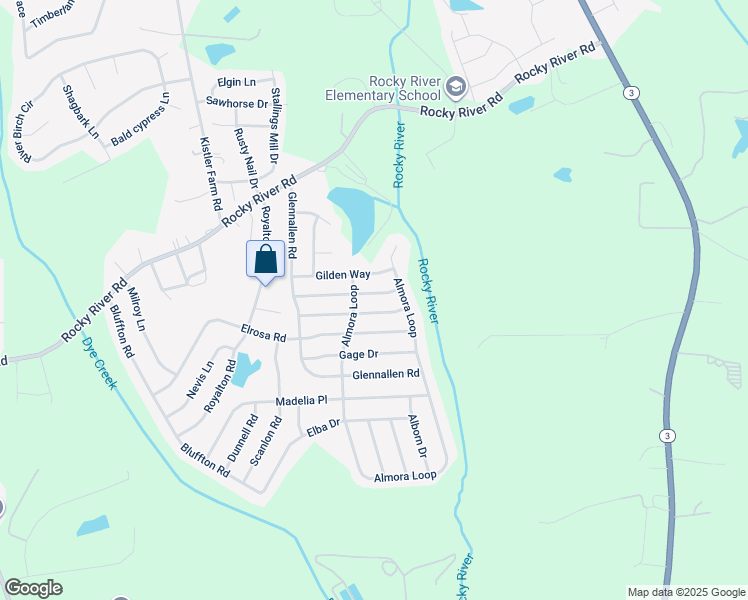 map of restaurants, bars, coffee shops, grocery stores, and more near 150 Millen Drive in Mooresville