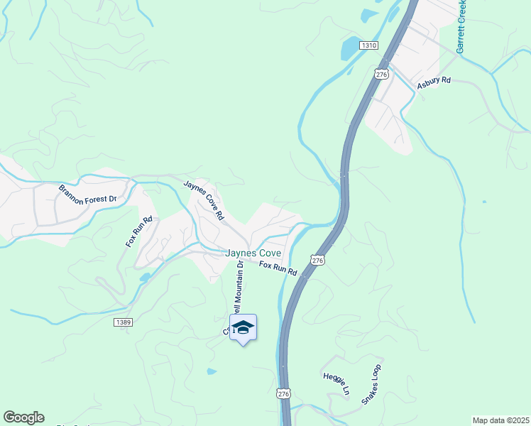 map of restaurants, bars, coffee shops, grocery stores, and more near 109 Dusty Road in Waynesville