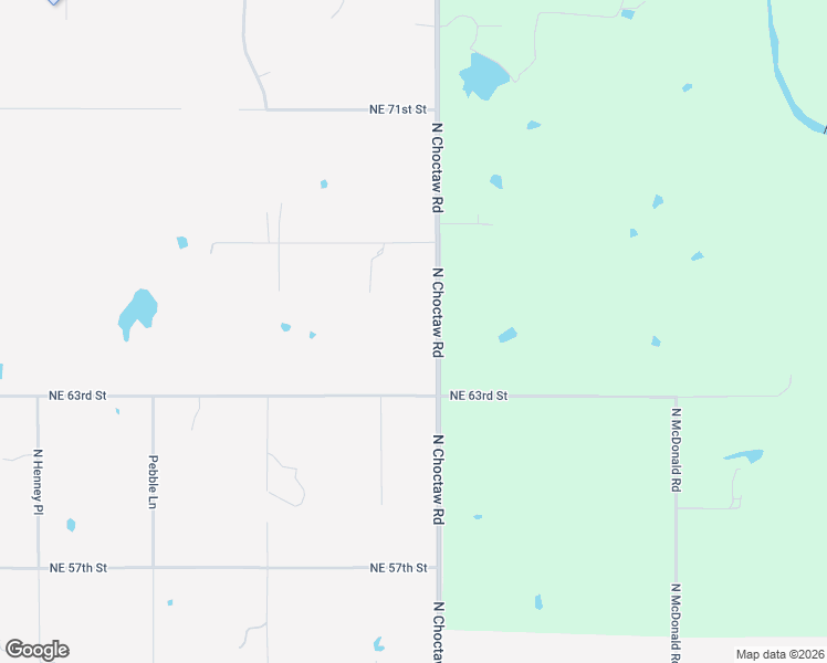 map of restaurants, bars, coffee shops, grocery stores, and more near 6445 North Choctaw Road in Jones