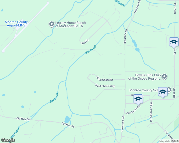 map of restaurants, bars, coffee shops, grocery stores, and more near 168 Wind Chase Way in Madisonville