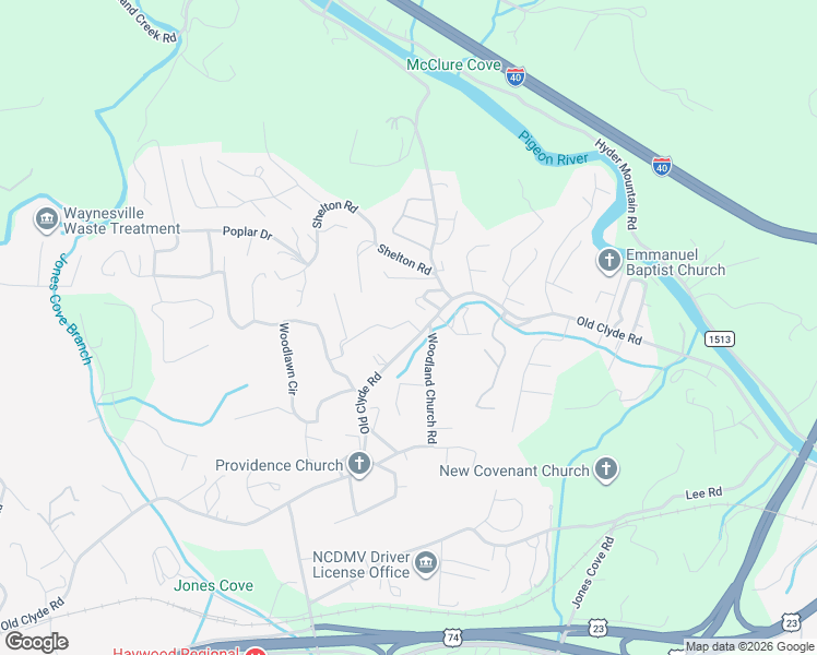 map of restaurants, bars, coffee shops, grocery stores, and more near 26 Park Lane in Clyde