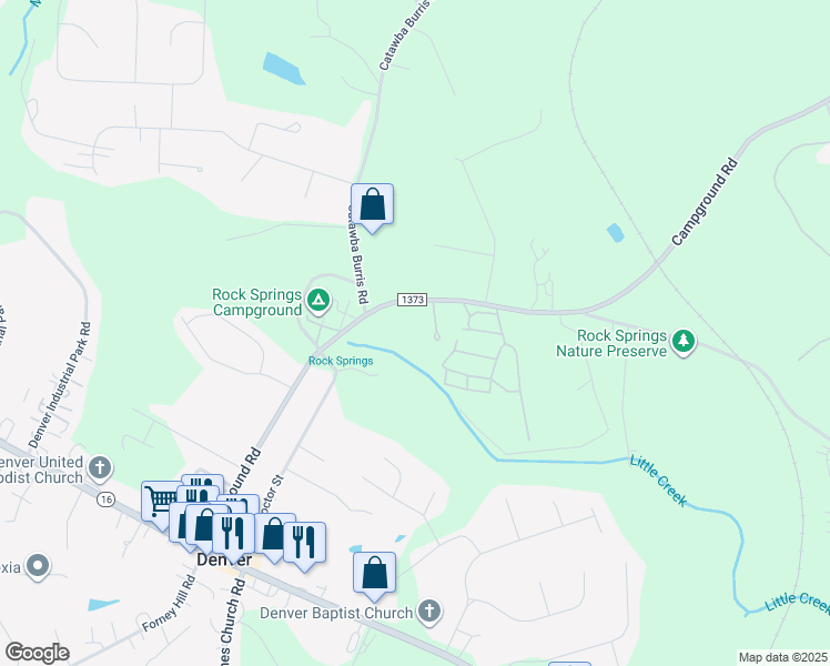 map of restaurants, bars, coffee shops, grocery stores, and more near 6938 Campground Road in Denver