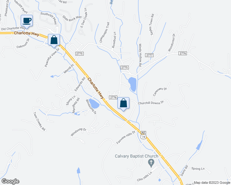map of restaurants, bars, coffee shops, grocery stores, and more near 22 Old Fort Road in Fairview